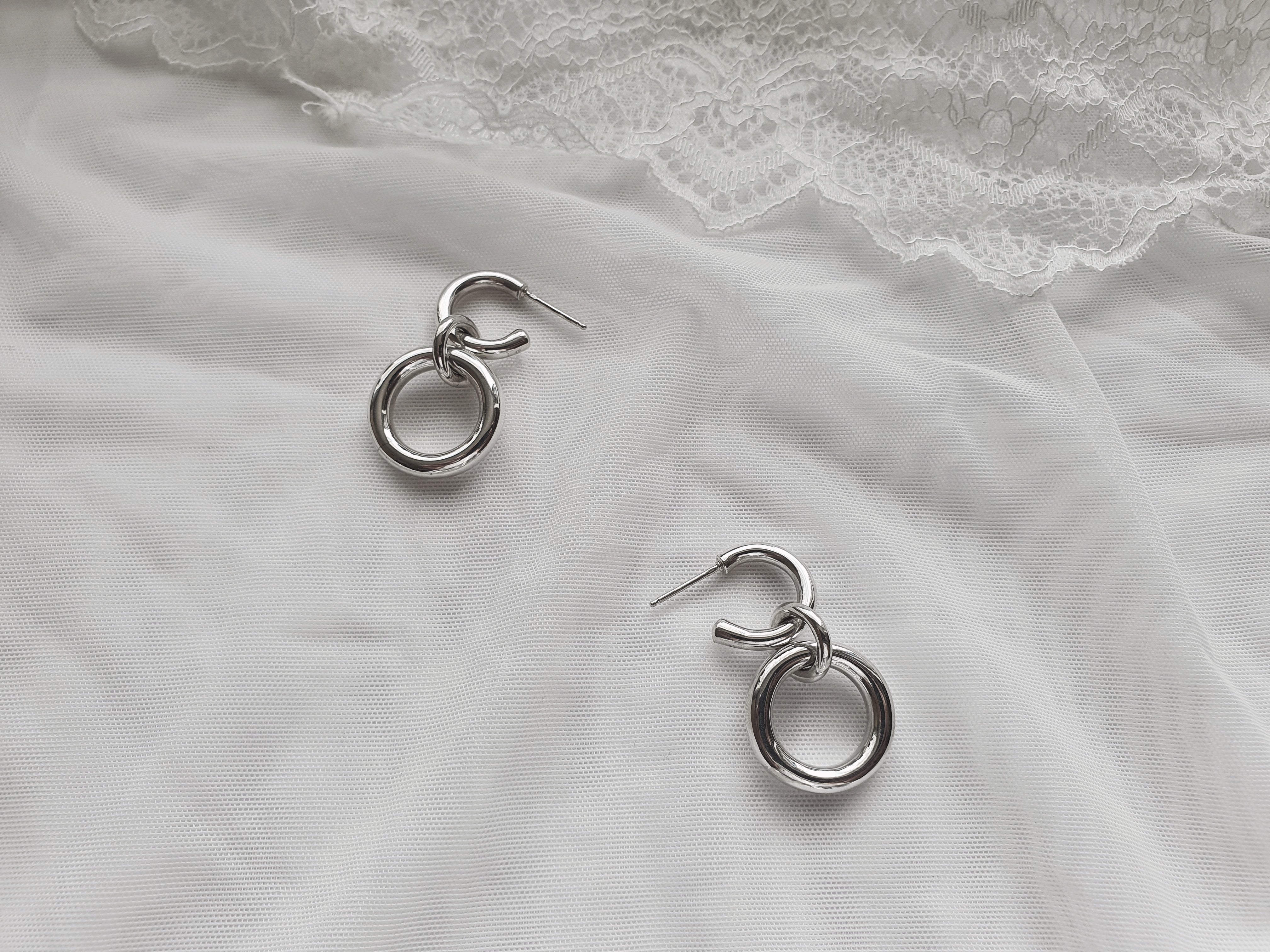 Sterling silver Double Hoop Earrings