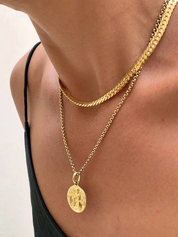 gold layered necklaces