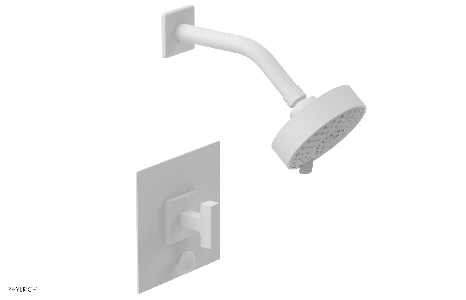 Phylrich 4-730-050 CROI - Pressure Balance Shower and Diverter Set (Less Spout), Lever Handle 4-730 - Satin White