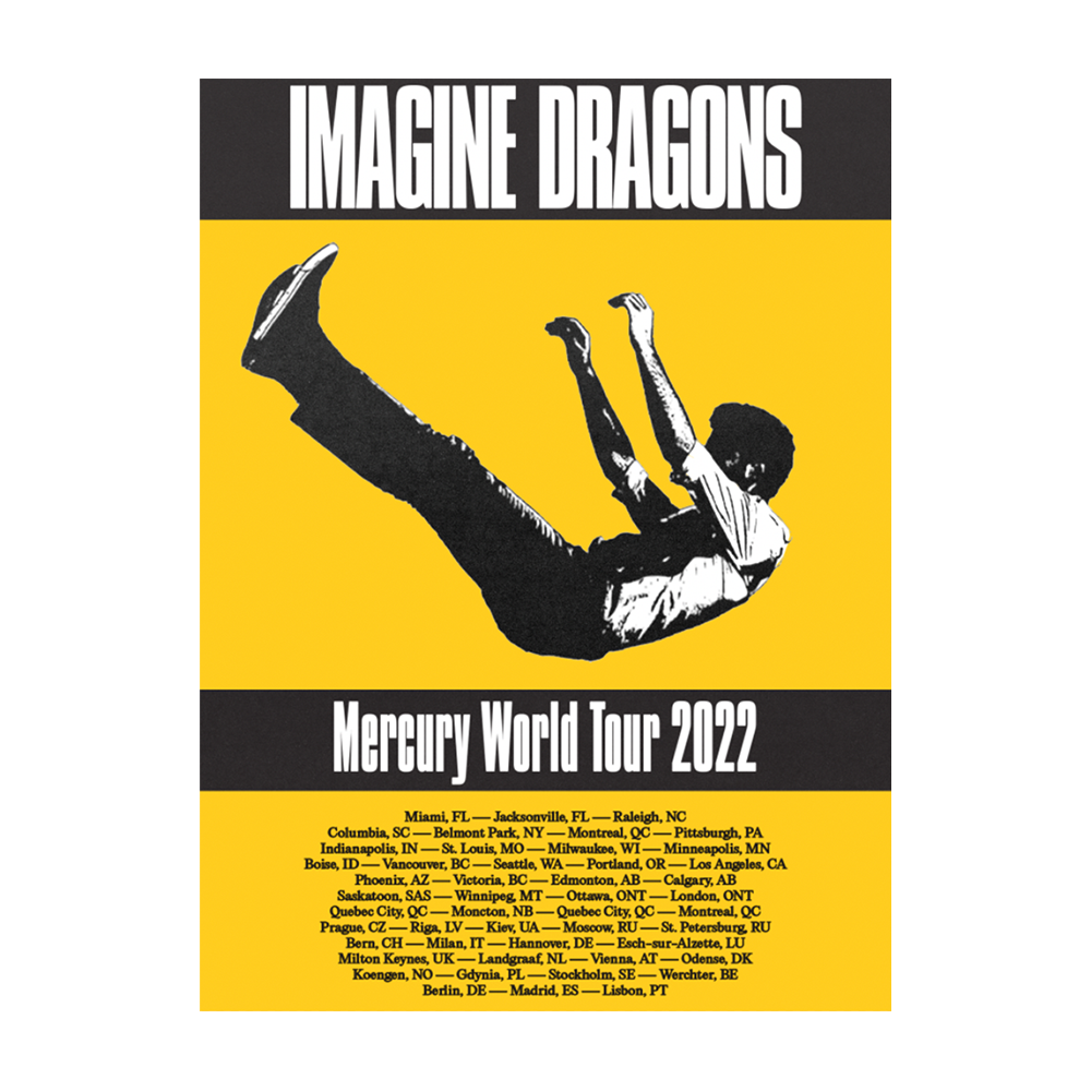 MERCURY TOUR LITHOGRAPH POSTER Imagine Dragons Official Store