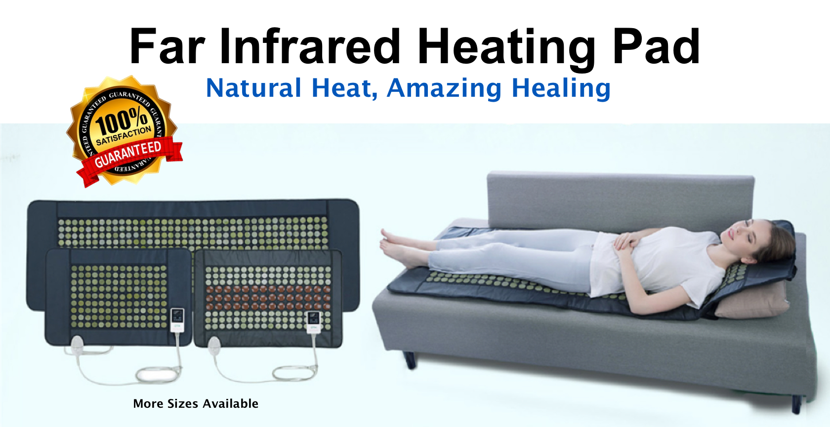 Far Infrared Natural Photon Jade Tourmaline Heating Pad Pro Hot