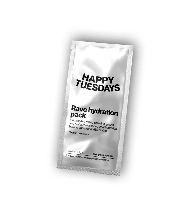 Rave hydration 8 pack by Happy Tuesdays