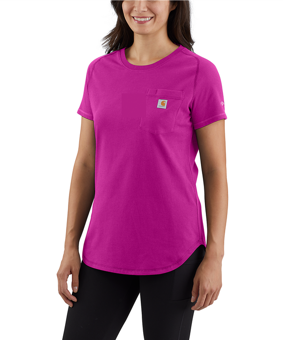 Carhartt Women's Force Short Sleeve Pocket T-shirt - Magenta Agate ...