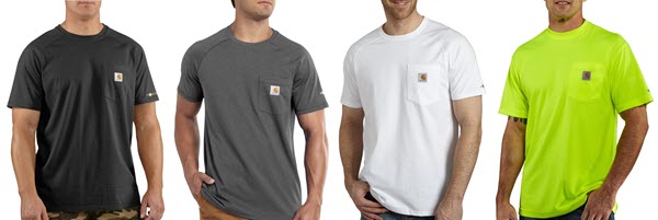 Carhartt Force short sleeve work t-shirts at Dave's New York