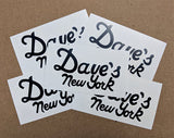 Dave's New York Vintage Logo Stickers