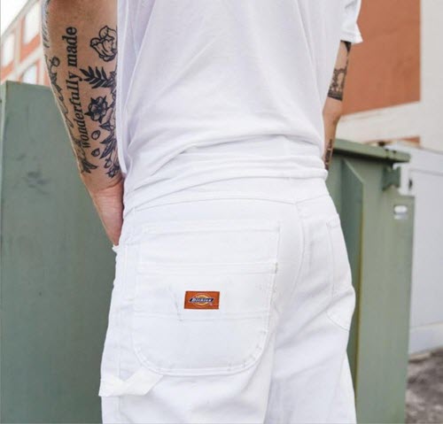 Dickies White Painters Work Pants at Dave's New York