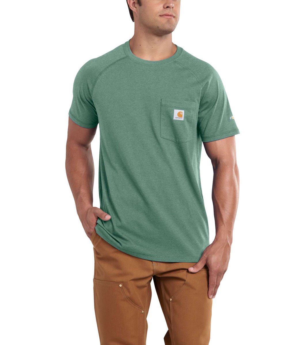 Carhartt Force™ Cotton Short Sleeve T-Shirt - Musk Green Heather — Dave ...