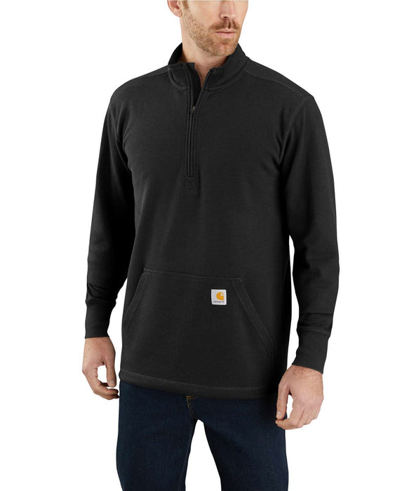 Carhartt Men's Half-Zip Thermal Shirt - Black — Dave's New York