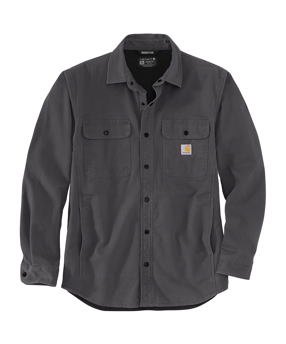 Carhartt Men's Canvas Fleece Lined Shirt Jacket - Shadow — Dave's New York