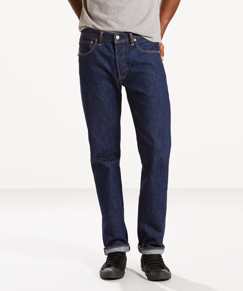 Levi’s Men’s 501 Original Fit Jeans - Made in the USA - Rinse Denim ...