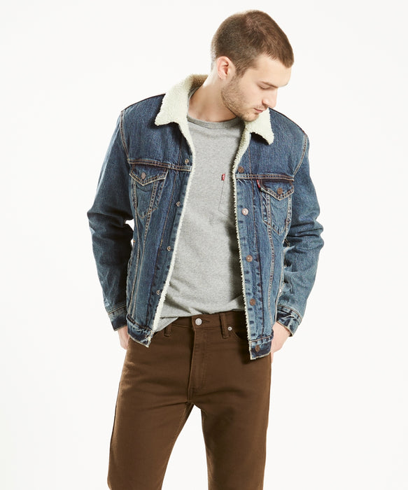 mens levi sherpa trucker jacket