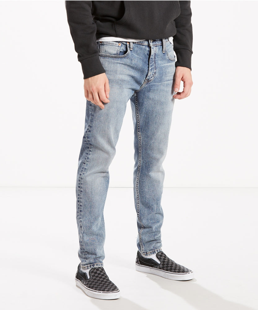 regular fit tapered leg jeans