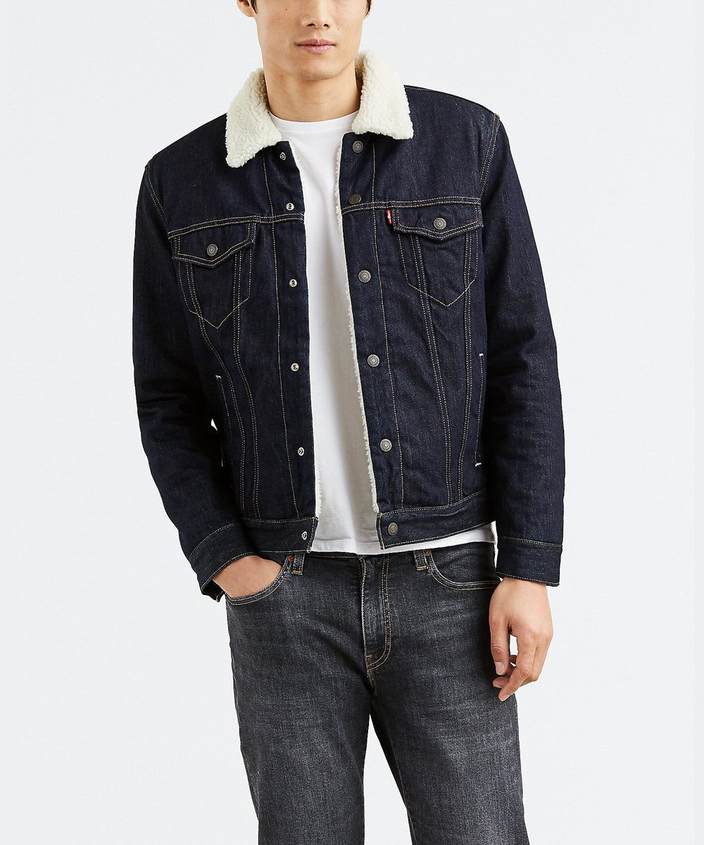 Levi's Men's Sherpa Trucker Jacket - Rinsed — Dave's New York