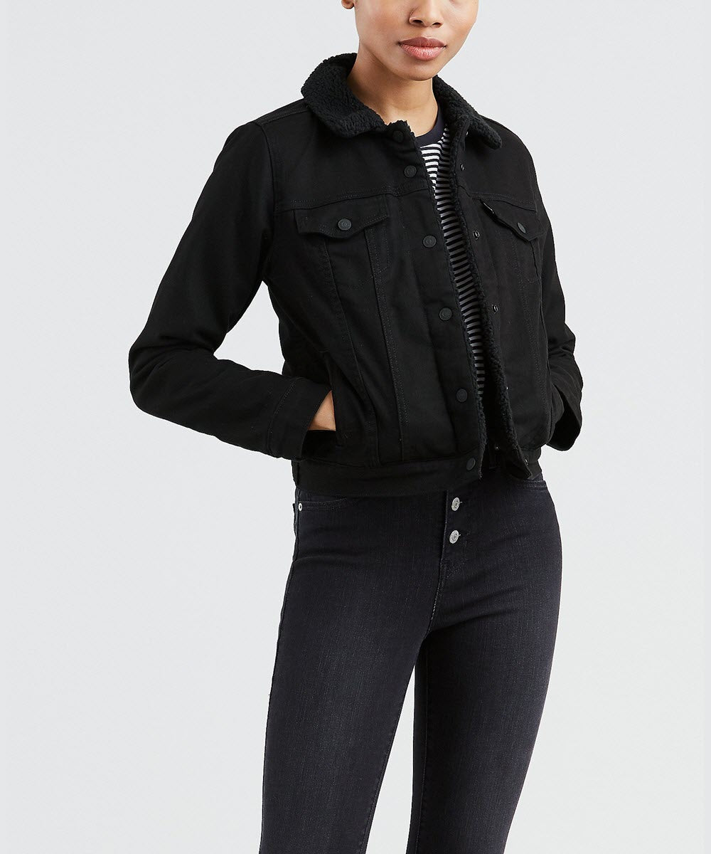 Levi's Women's Original Sherpa Trucker Jacket - Forever Black — Dave's New  York