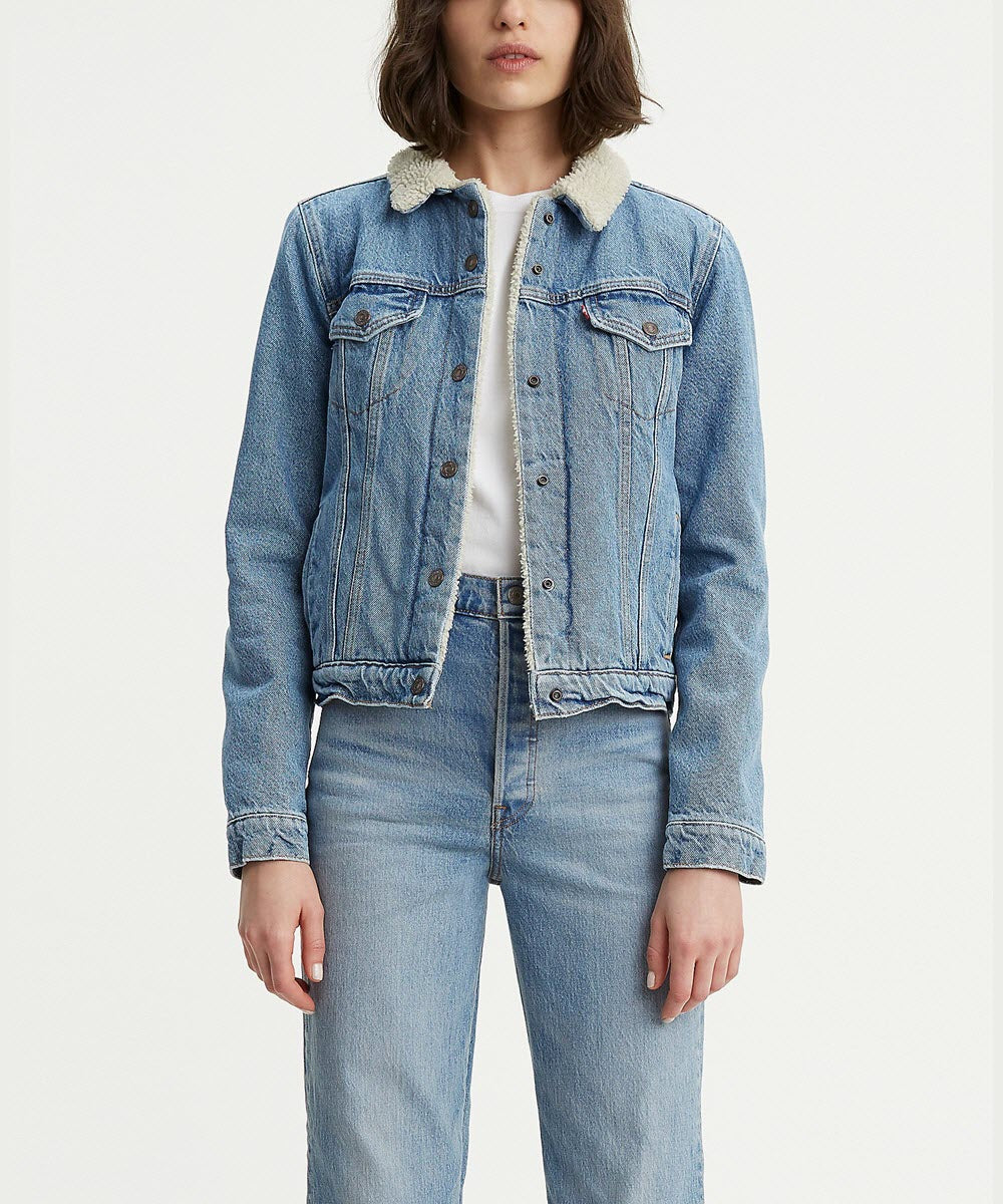 all over sherpa trucker jacket levi's