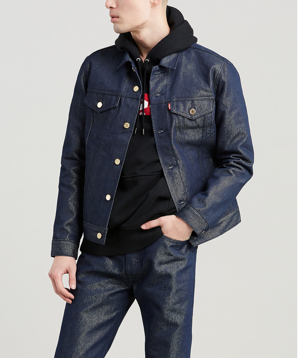 levi's trucker jacket raw denim