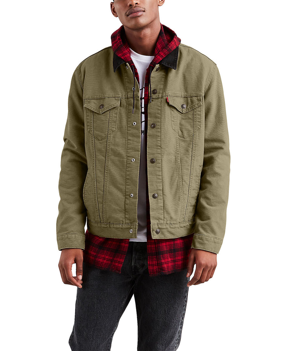 Levi's Men's Lined Trucker Jacket - Olive Night Canvas — Dave's New York