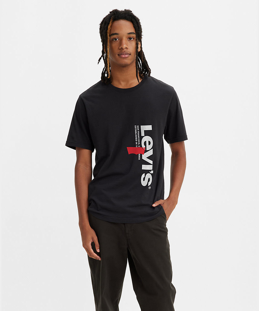 Levi's Men's Vertical Logo T-shirt - Black — Dave's New York