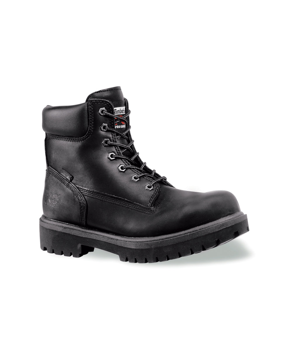black steel toe logger boots