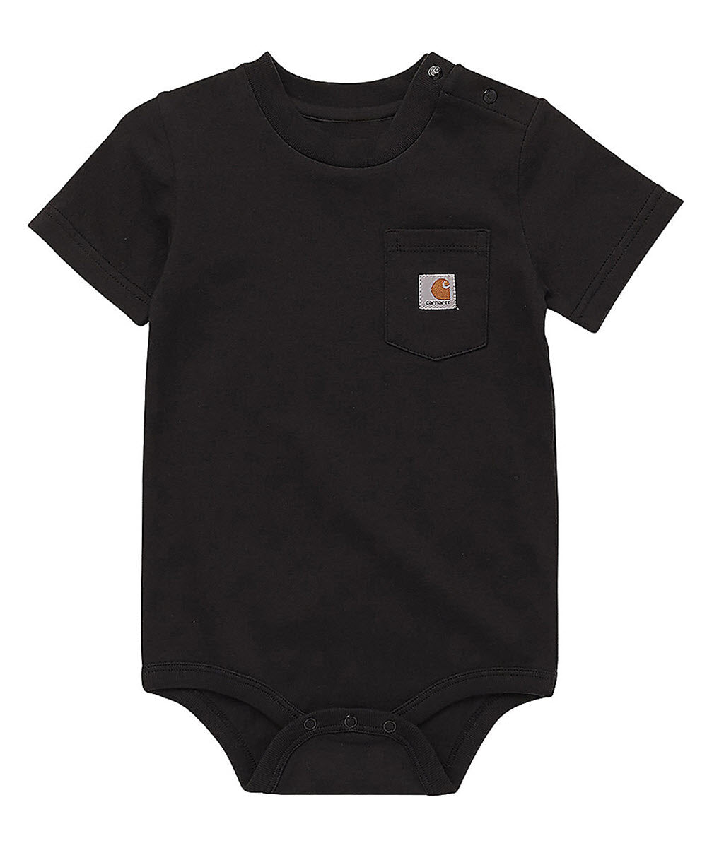 Carhartt Infant Short Sleeve Pocket Bodysuit Onesie - Black — Dave's ...