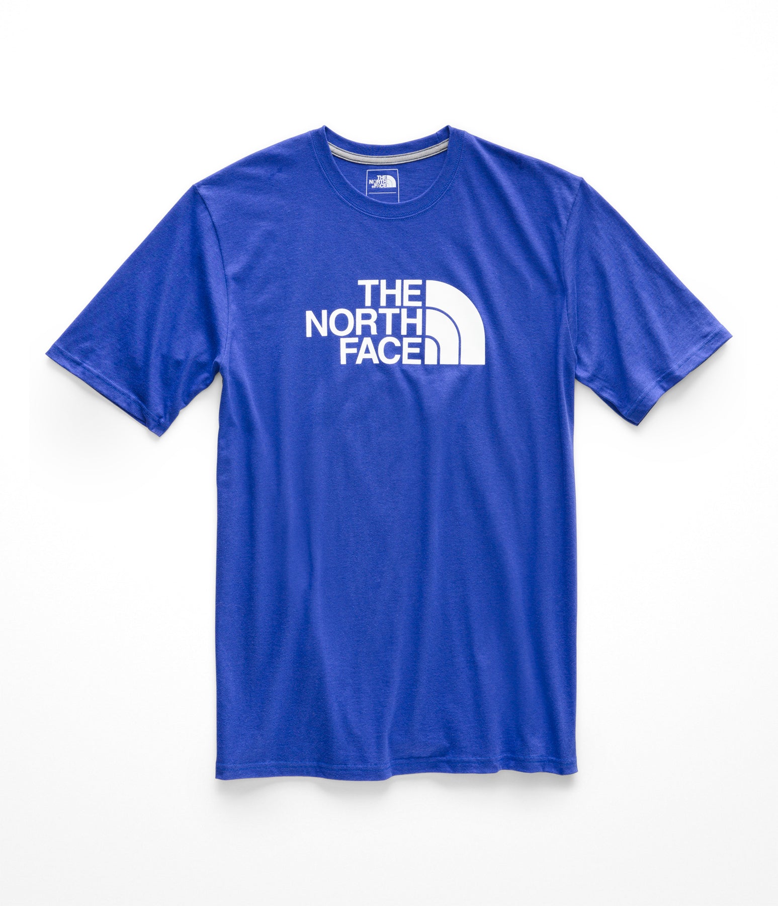 blue north face shirt