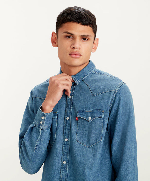 Levi's Men's Classic Standard Denim Western Shirt - Medium Stonewash —  Dave's New York