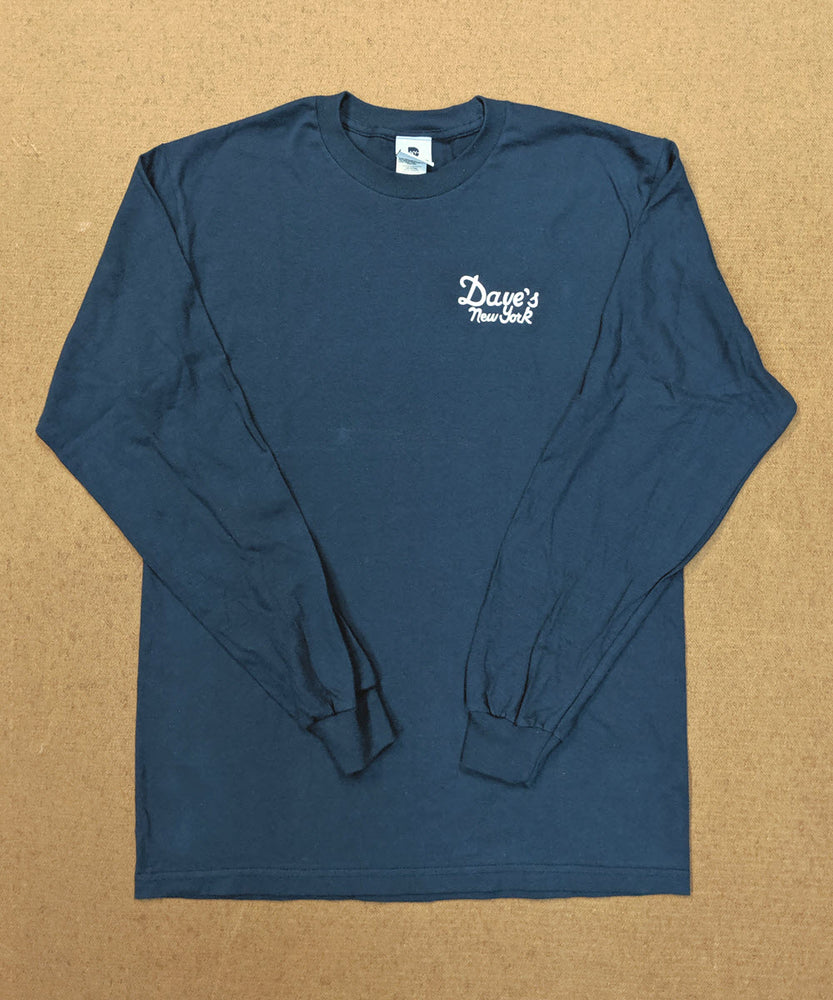 Dave’s New York Vintage Logo Long Sleeve T-shirt - Navy — Dave's New York