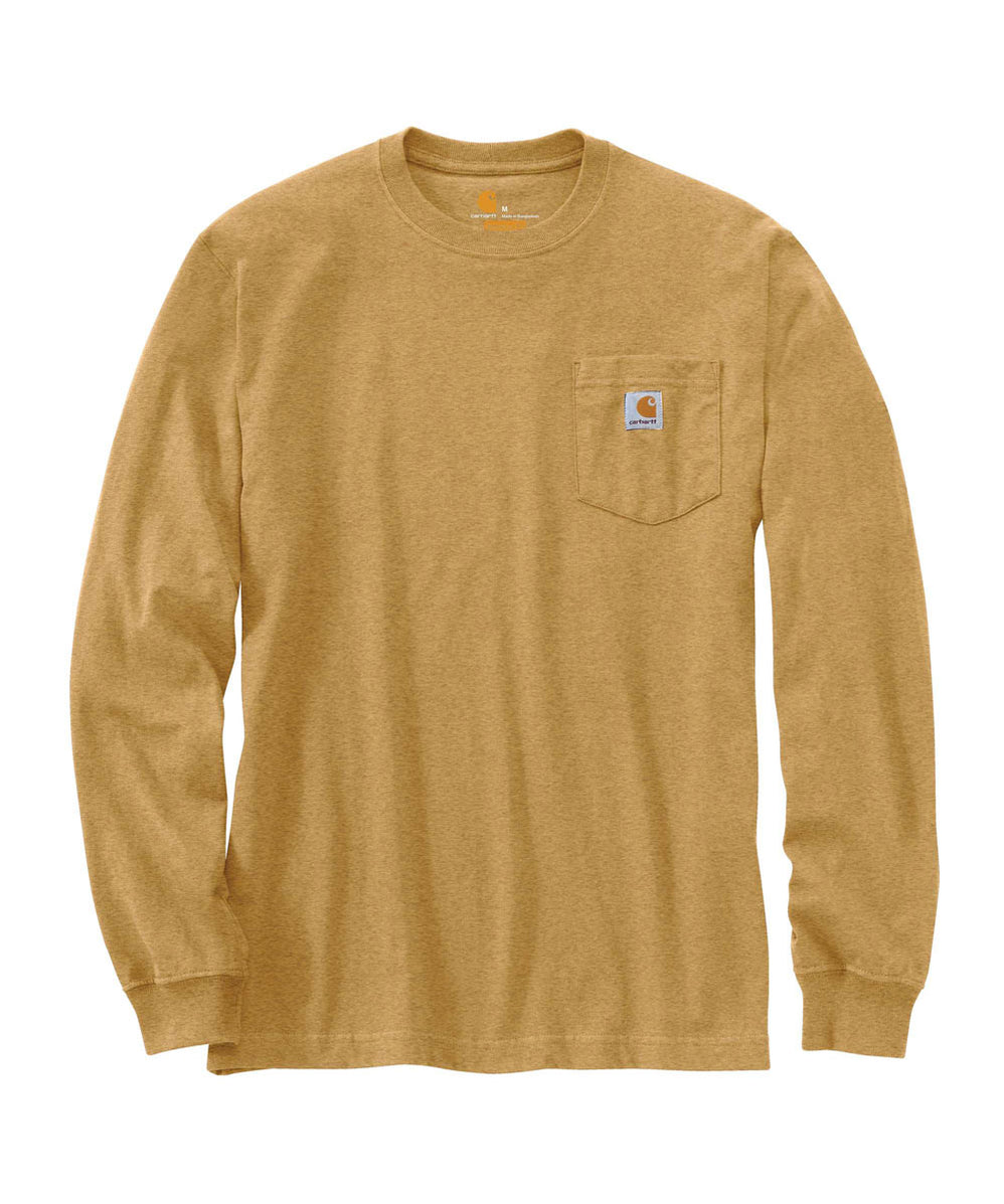 Carhartt K126 Long Sleeve Workwear T-Shirt - Yellowstone Heather — Dave ...