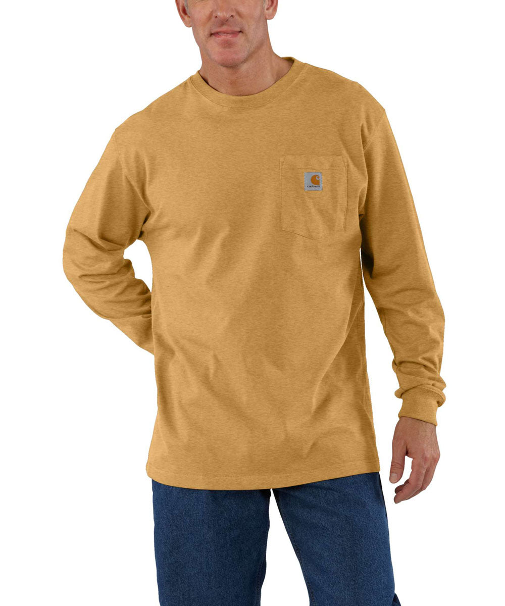 Carhartt K126 Long Sleeve Workwear T-Shirt - Yellowstone Heather — Dave ...