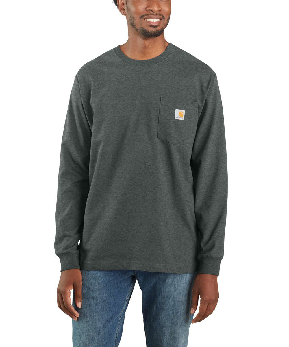 Carhartt K126 Long Sleeve Workwear T-Shirt - Elm Heather — Dave's New York