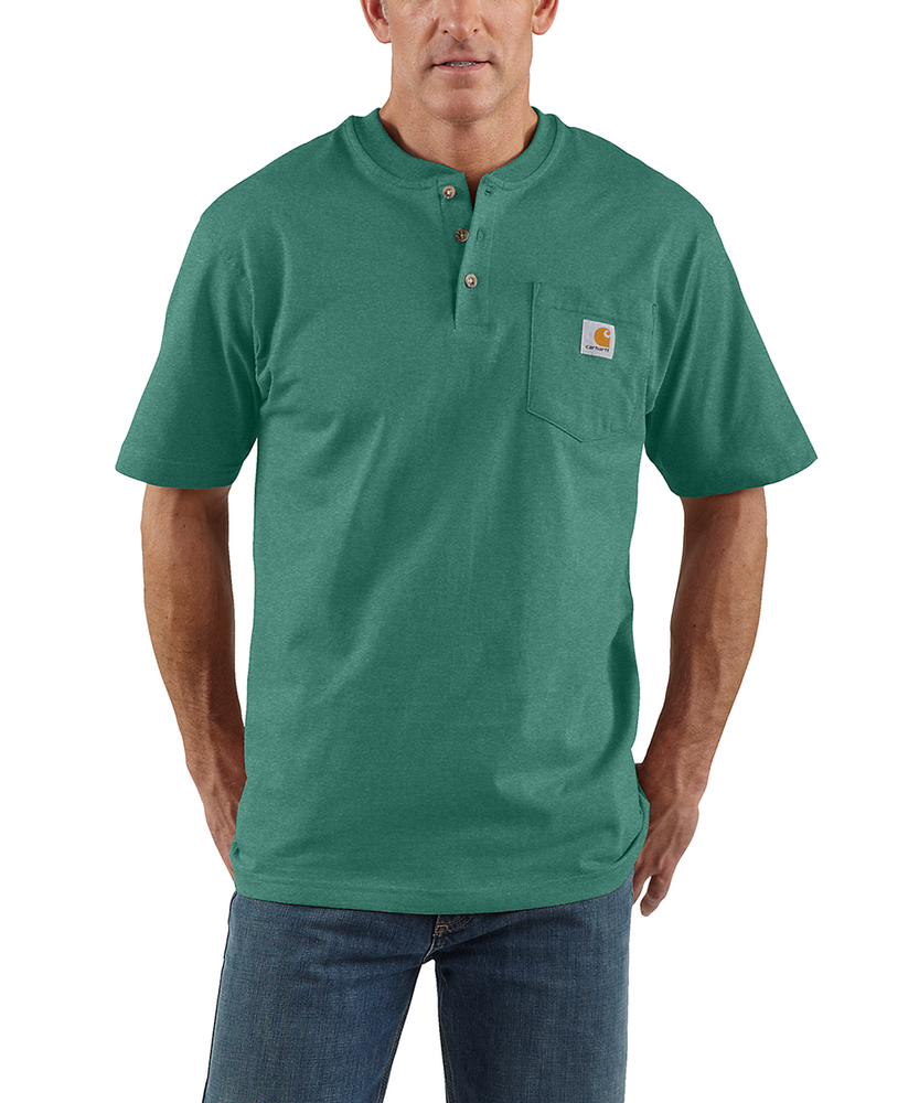 Carhartt Short Sleeve Henley T-Shirt - North Woods Heather — Dave's New ...