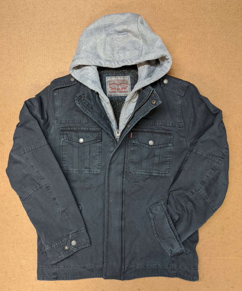 levi's men's coat with jersey hood