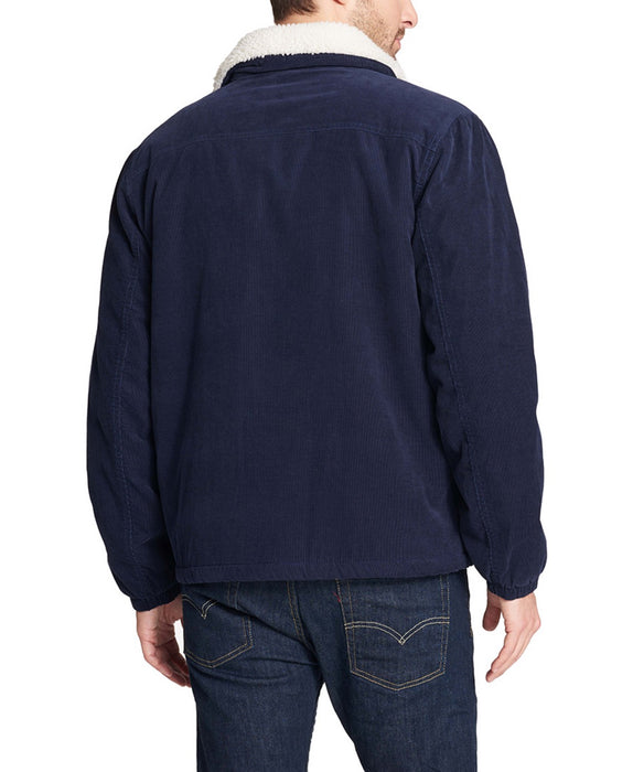 navy corduroy sherpa jacket