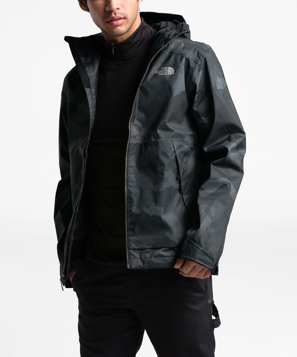 north face camo rain jacket