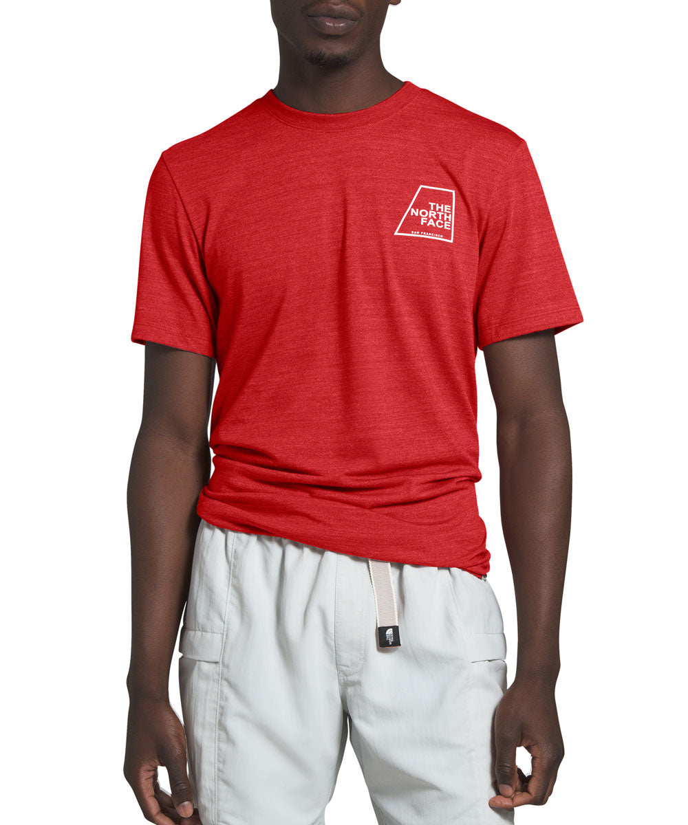 The North Face Men S Short Sleeve Logo Marks Tri Blend T Shirt Pompe Dave S New York