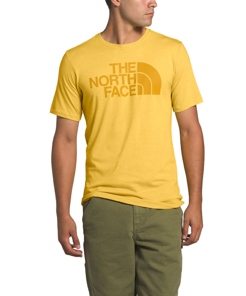 mens yellow north face t shirt