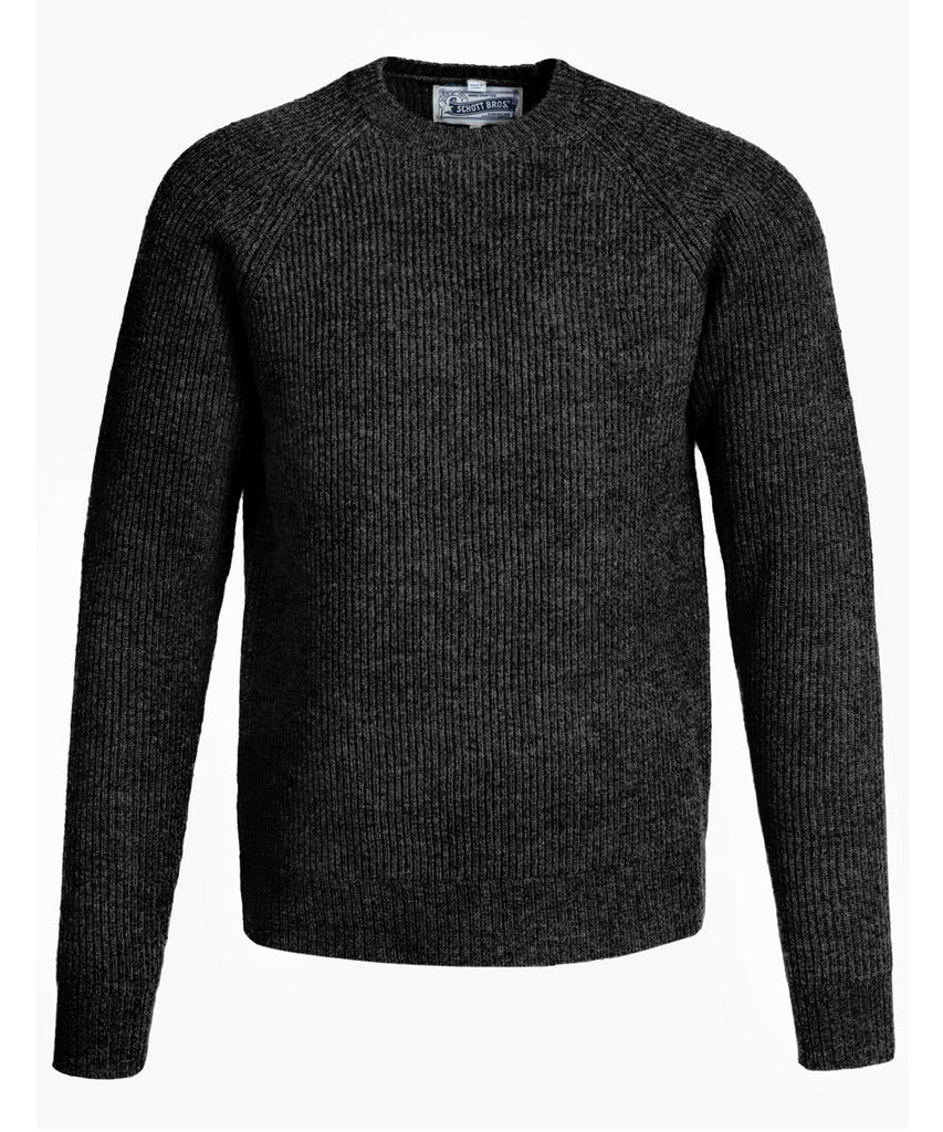 Schott NYC Ribbed Knit Wool Crewneck Sweater - New York