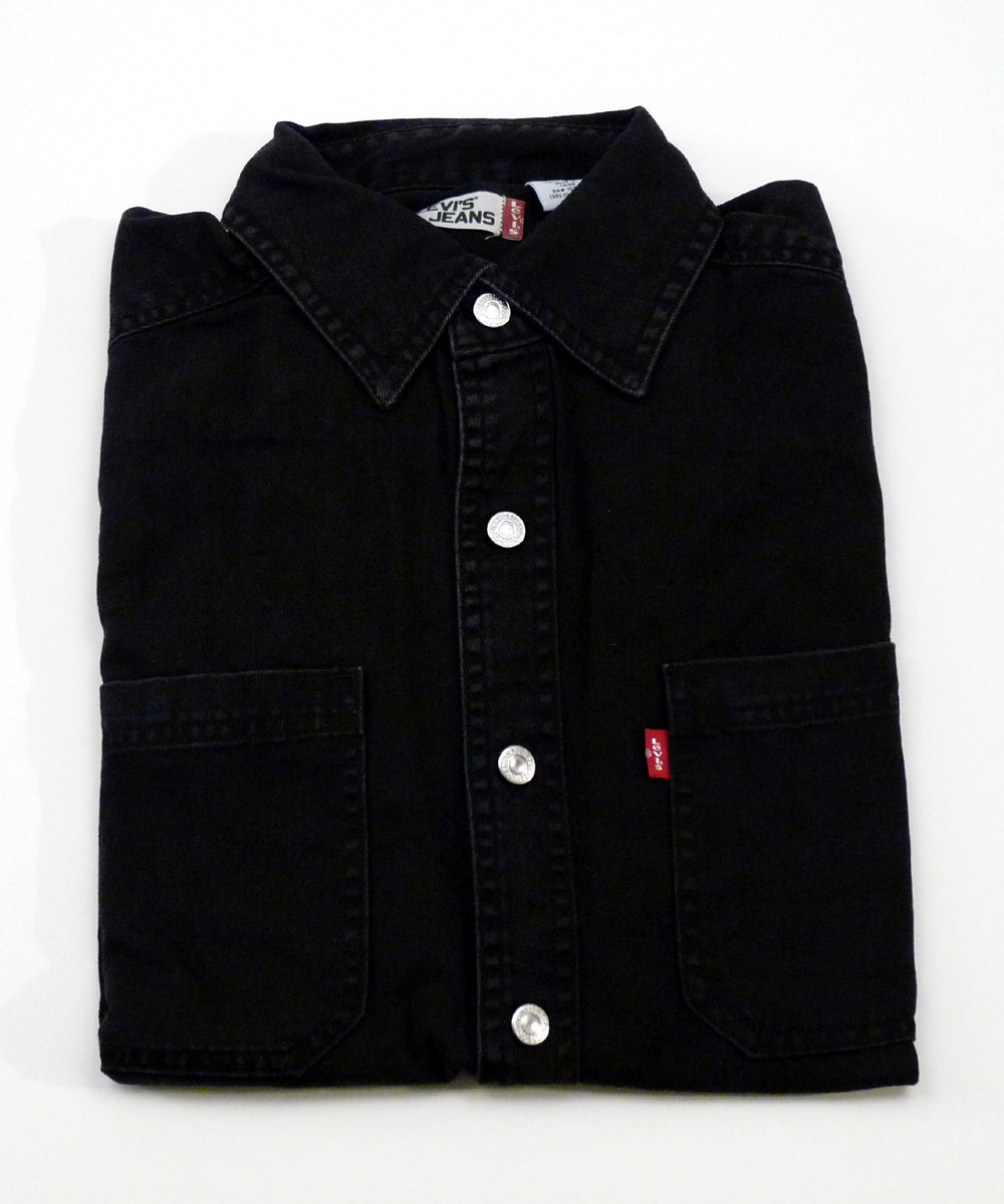 black denim levi shirt