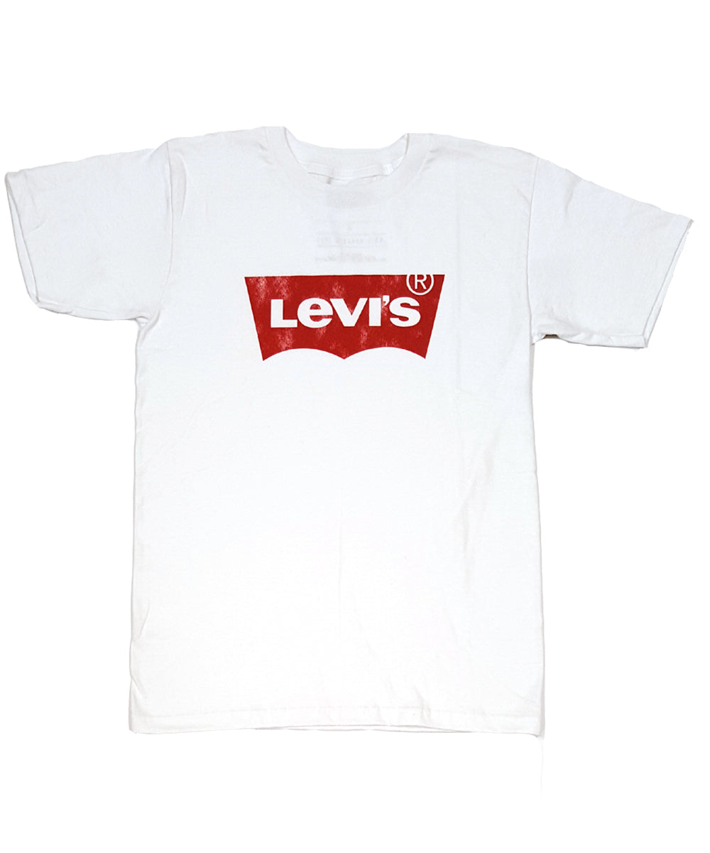 levis white shirt with red logo