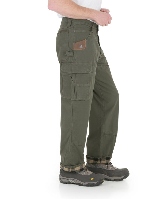 cargo pants with flannel lining