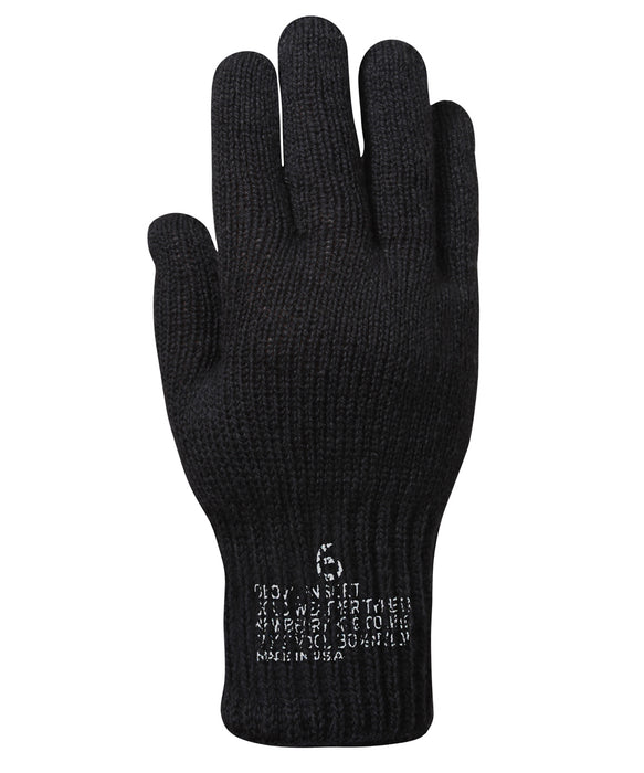 black wool gloves