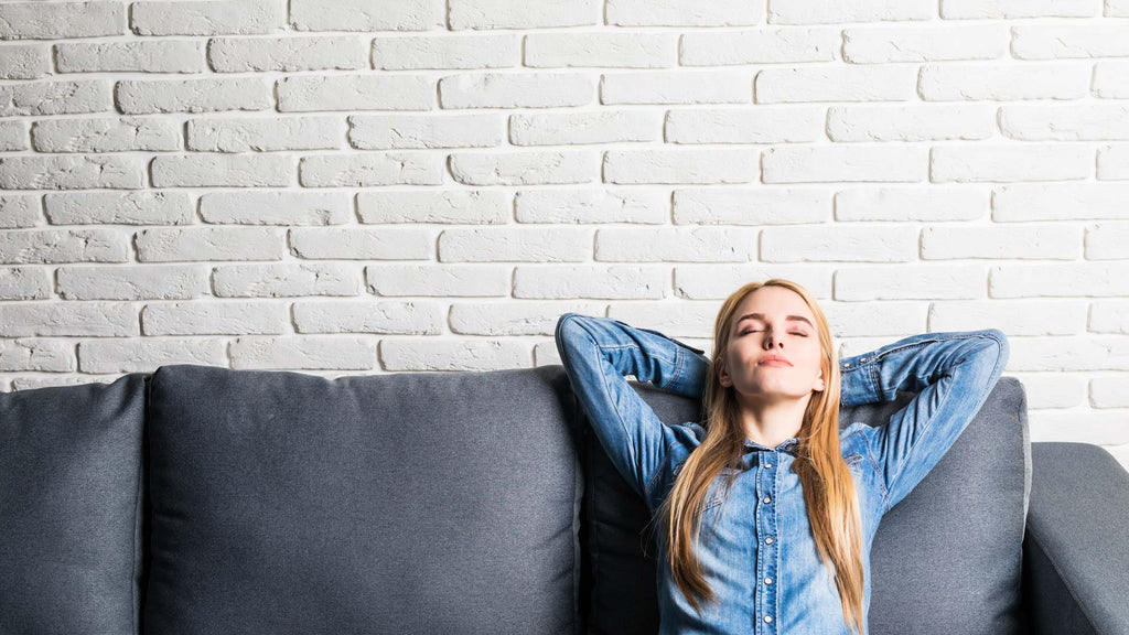 young woman relaxing at home