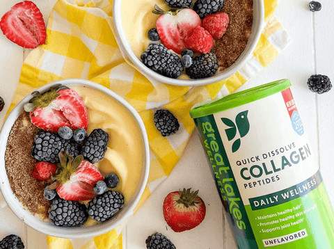 Tropical Smoothie Bowl with Great Lakes Wellness Collagen
