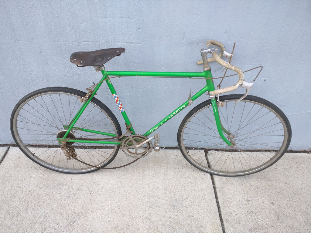 green vintage bike