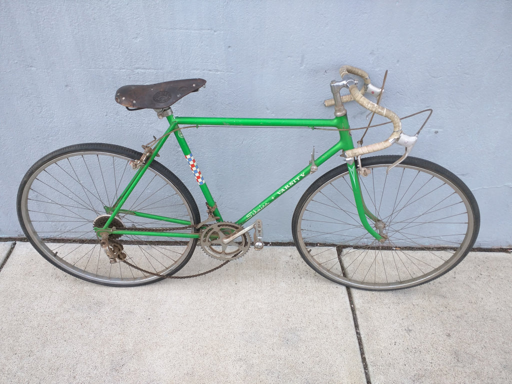 vintage green schwinn bike