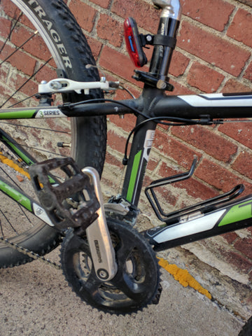 black and green trek mountain bike