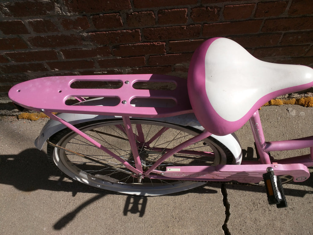 vintage pink schwinn bike