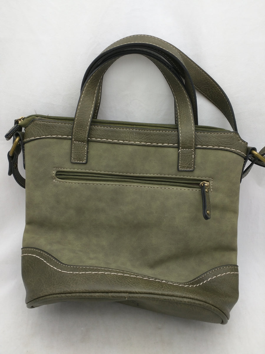 BOC Olive Green Purse Born Concept Handbag 100622 Crossbody Bag Zipper ...
