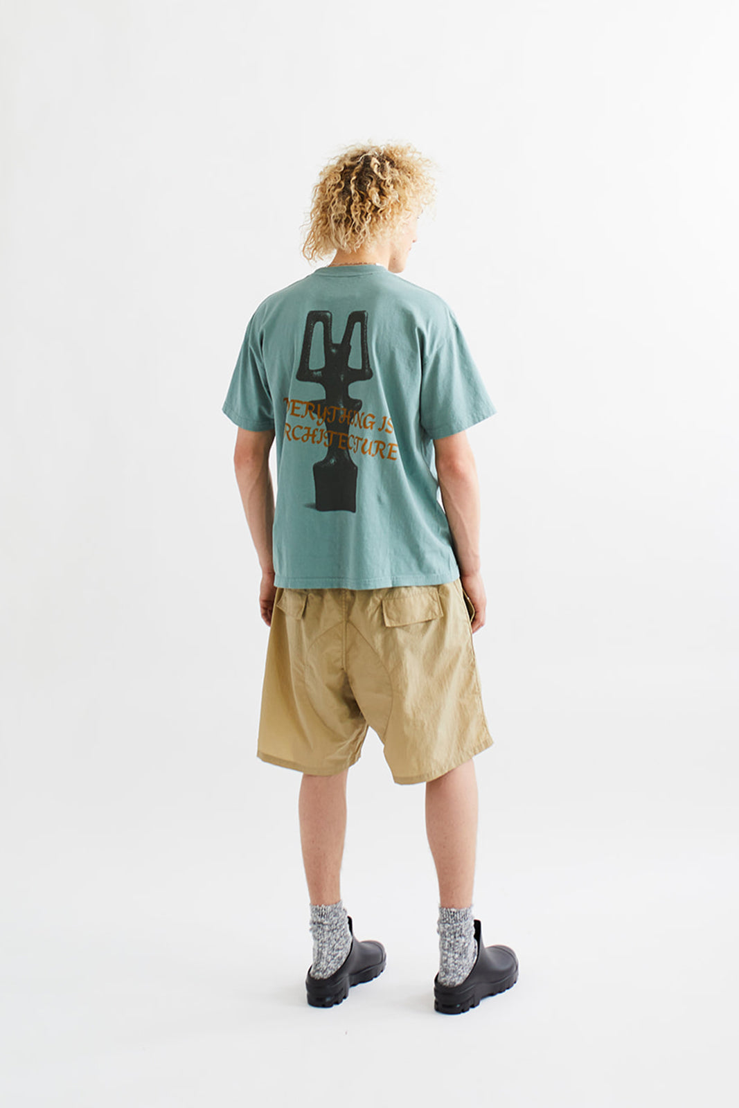 ALLCAPSTUDIO ARCHITECTURE T-SHIRT - ATLANTIC GREEN