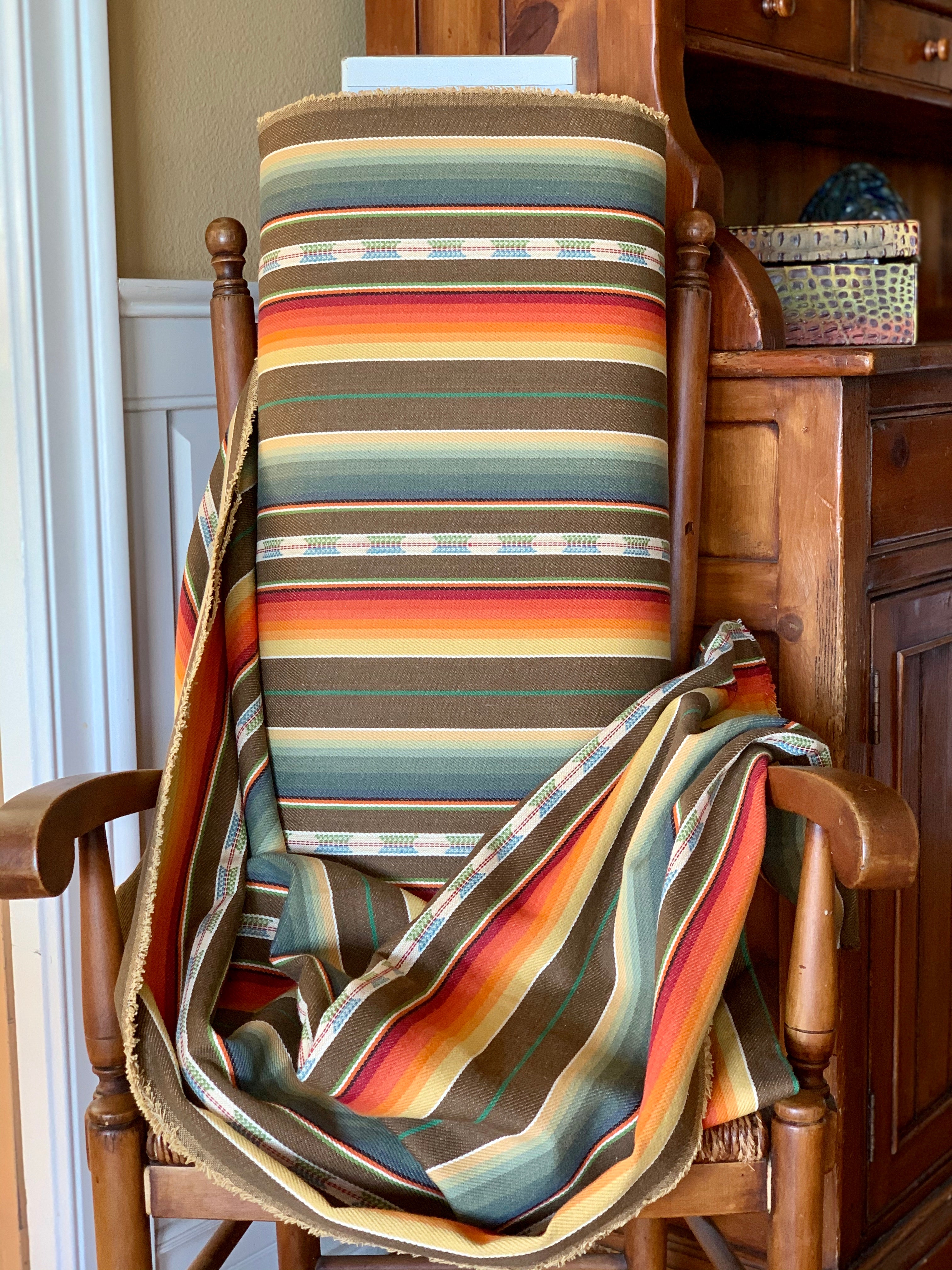 Santa Fe Collection - Serape Saddle Blanket Style Fabric - Brown